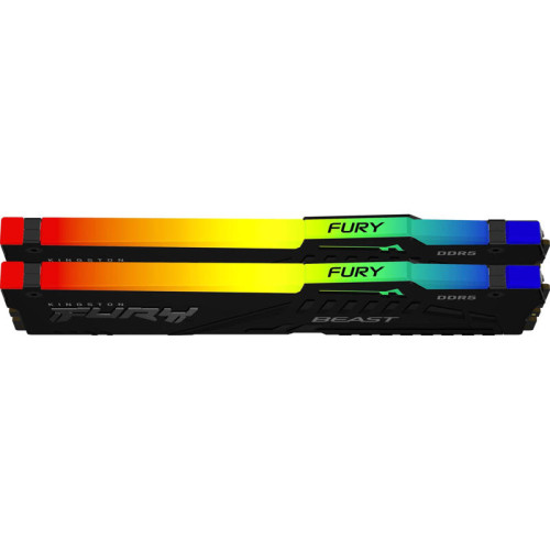 Память оперативная/ Kingston 64GB 5200MT/s DDR5 CL36 DIMM (Kit of 2) FURY Beast RGB EXPO