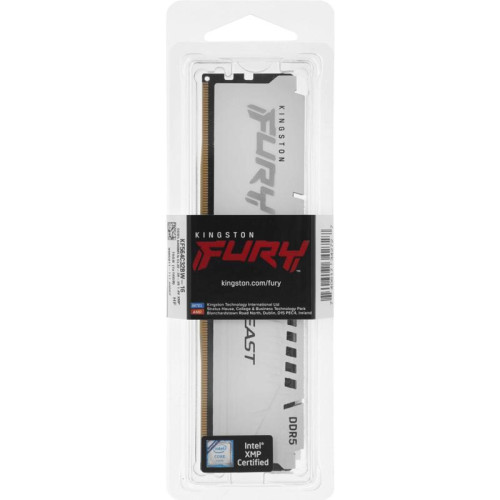 Оперативная память DDR5 16GB 6400MHz Kingston KF564C32BW-16 Fury Beast RTL Gaming PC5-51200 CL32 DIMM 288-pin 1.4В single rank с радиатором Ret