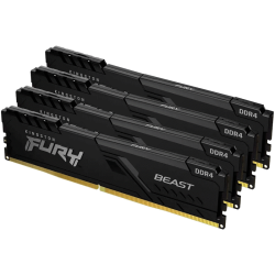 Память оперативная/ Kingston 128GB 3600MT/s DDR4 CL18 DIMM (Kit of 4) FURY Beast Black