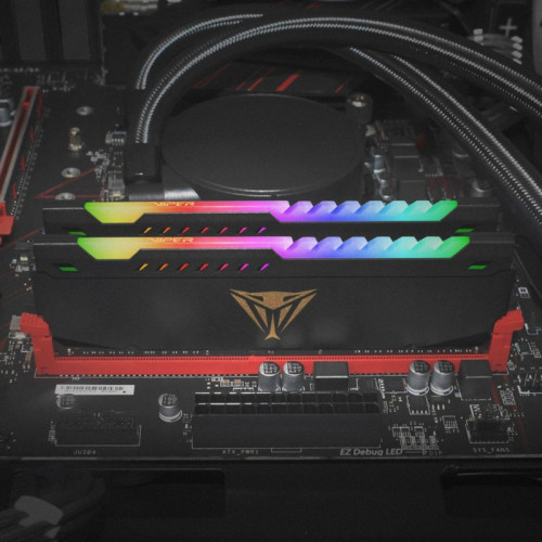 Оперативная память DDR4 2x32GB 3200MHz Patriot PVSR464G320C8K Viper Steel RGB RTL Gaming PC4-25600 CL18 DIMM 288-pin 1.35В dual rank с радиатором Ret [PVSR464G320C8K]