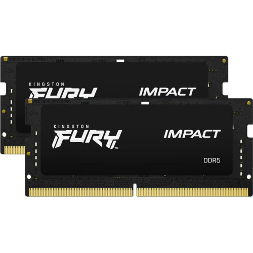 Память оперативная/ Kingston 32GB 6000MT/s DDR5 CL38 SODIMM (Kit of 2) FURY Impact XMP Память оперативная/ Kingston 32GB 6000MT/s DDR5 CL38 SODIMM (Kit of 2) FURY Impact XMP