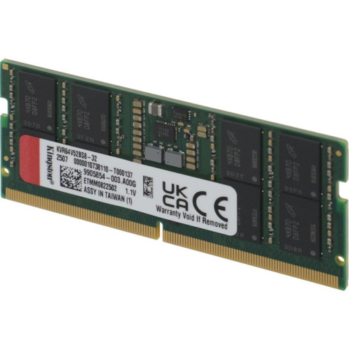 Оперативная память DDR5 32GB 6400MHz Kingston KVR64V52BS8-32 Valueram RTL PC5-51200 CL52 SO-DIMM 262-pin 1.1В single rank Ret