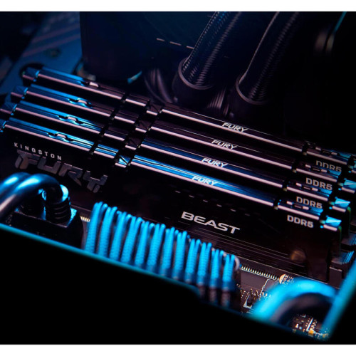 Память оперативная/ Kingston 64GB 5200MT/s DDR5 CL40 DIMM (Kit of 4) FURY Beast Black XMP