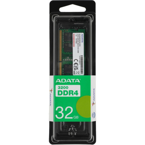 Оперативная память DDR4 32Gb 3200MHz A-Data AD4S320032G22-SGN RTL PC4-25600 CL22 SO-DIMM 260-pin 1.2В single rank Ret [AD4S320032G22-SGN]