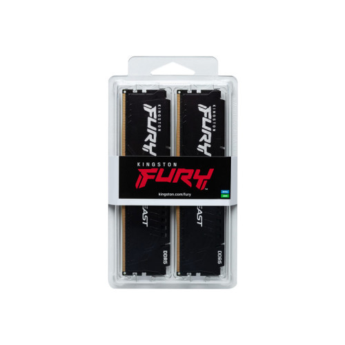 Память оперативная/ Kingston 64GB 5600MT/s DDR5 CL36 DIMM (Kit of 2) FURY Beast Black