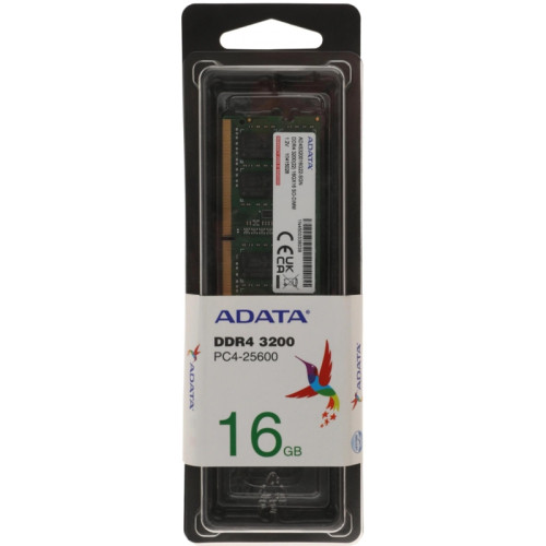 Оперативная память DDR4 16Gb 3200MHz A-Data AD4S320016G22-SGN RTL PC4-25600 CL22 SO-DIMM 260-pin 1.2В single rank Ret [AD4S320016G22-SGN]