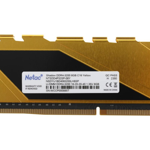 Модуль памяти Netac DIMM 8GB DDR4-3200 NTSDD4P32SP-08Y