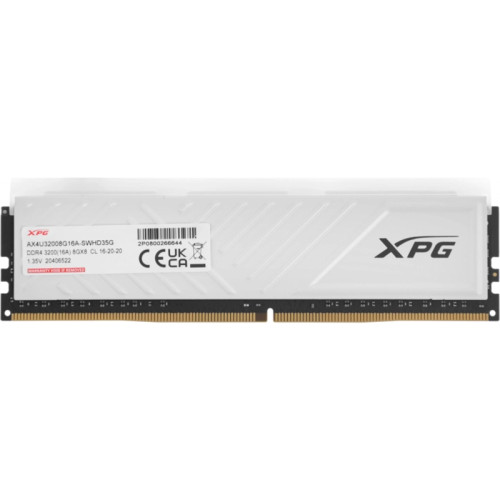 Память DDR4 8GB 3200MHz A-Data AX4U32008G16A-SWHD35G XPG Spectrix D35G RGB RTL PC4-25600 CL16 DIMM 288-pin 1.35В dual rank с радиатором Ret