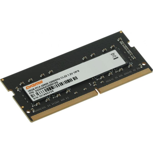 Оперативная память DDR4 16Gb 3200MHz Digma DGMAS43200016S RTL PC4-25600 CL22 SO-DIMM 260-pin 1.2В single rank Ret [DGMAS43200016S]