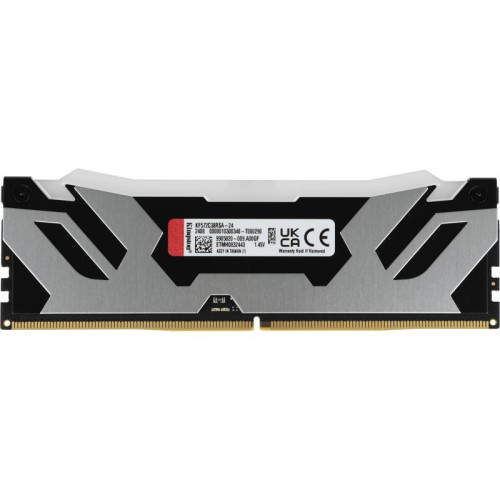 Оперативная память DDR5 24GB 7200MHz Kingston KF572C38RSA-24 Fury Renegade Silver/Black RGB RTL Gaming PC5-57600 CL38 DIMM 288-pin 1.45В single rank с радиатором Ret [KF572C38RSA-24]