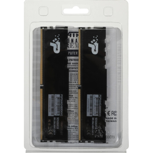 Память DDR5 2x32GB 4800MHz Patriot PSP564G4800KH1 Signature Premium RTL PC5-38400 CL40 DIMM 288-pin 1.1В kit single rank с радиатором Ret