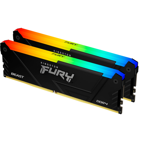 Память оперативная Kingston 32GB 3600MT/s DDR4 CL18 DIMM (Kit of 2) FURY Beast RGB