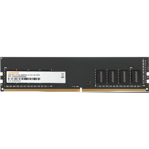 Оперативная память DDR4 4Gb 2666MHz Digma DGMAD42666004S RTL PC4-21300 CL19 DIMM 288-pin 1.2В single rank Ret [DGMAD42666004S]