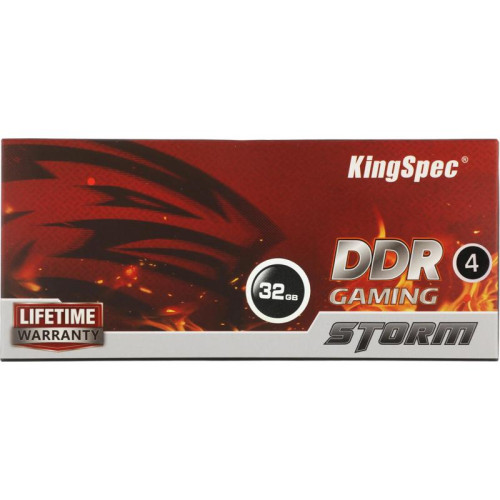 Оперативная память DDR4 32GB 3200MHz Kingspec KS3200D4M13532G RTL PC4-25600 CL19 DIMM 288-pin 1.2В single rank с радиатором Ret [KS3200D4M13532G]