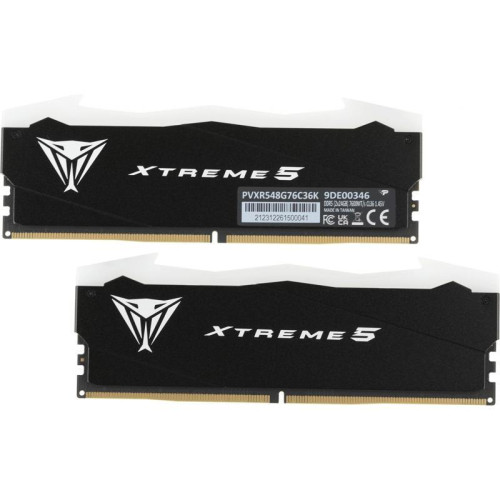 Оперативная память DDR5 2x24GB 7600MHz Patriot PVXR548G76C36K Viper Xtreme 5 RGB RTL Gaming PC5-60800 CL36 DIMM 288-pin 1.45В с радиатором Ret [PVXR548G76C36K]