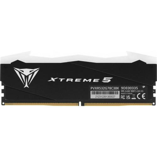 Оперативная память DDR5 2x16Gb 7800MHz Patriot PVXR532G78C38K Viper XTREME RGB RTL Gaming PC5-62400 CL38 DIMM 288-pin 1.45В с радиатором Ret [PVXR532G78C38K]