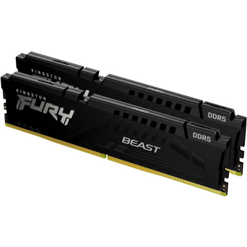 Память оперативная/ Kingston 32GB 4800MHz DDR5 CL38 DIMM (Kit of 2) FURY Beast Black