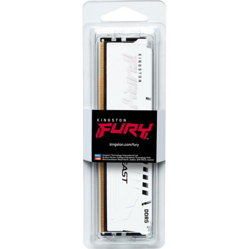 Память оперативная/ Kingston 16GB 6000MT/s DDR5 CL30 DIMM FURY Beast White EXPO