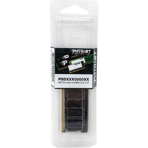 Оперативная память DDR4 8Gb 3200MHz Patriot PSD48G320081S Signature RTL PC4-25600 CL22 SO-DIMM 260-pin 1.2В single rank Ret [PSD48G320081S]