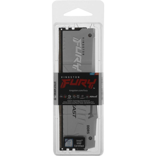 Оперативная память DDR5 32GB 5200MHz Kingston KF552C40BWA-32 Fury Beast RGB RTL Gaming PC5-41600 CL40 DIMM 288-pin 1.25В single rank с радиатором Ret [KF552C40BWA-32]