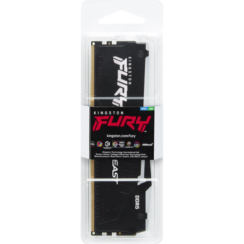 Память оперативная/ Kingston 16GB 4800MT/s DDR5 CL38 DIMM FURY Beast RGB