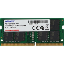 Оперативная память DDR4 32Gb 3200MHz A-Data AD4S320032G22-SGN RTL PC4-25600 CL22 SO-DIMM 260-pin 1.2В single rank Ret [AD4S320032G22-SGN]