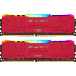 Память оперативная/ Crucial 16GB Kit (8GBx2) DDR4 3200MT/s CL16 Unbuffered DIMM 288 pin Ballistix Red RGB