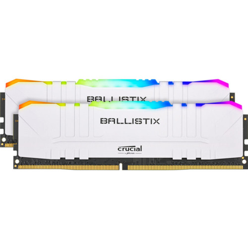 Память оперативная/ Crucial 64GB Kit (32GBx2) DDR4 3200MT/s CL16 Unbuffered DIMM 288 pin Ballistix White RGB Память оперативная/ Crucial 64GB Kit (32GBx2) DDR4 3200MT/s CL16 Unbuffered DIMM 288 pin Ballistix White RGB