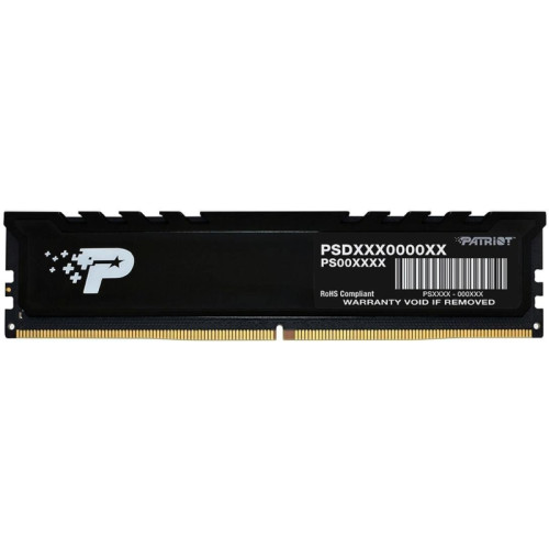 Оперативная память DDR5 16GB 5600MHz Patriot PSP516G560081H1 Signature Premium RTL PC5-44800 CL46 DIMM 288-pin 1.1В single rank с радиатором Ret [PSP516G560081H1]