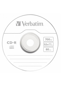 Диск CD-R Verbatim 700Mb 52x Slim case (10шт) (43415)