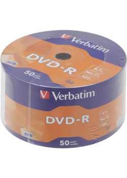 Диск DVD-R Verbatim 4.7Gb 16x bulk (50шт) (43788)