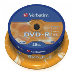 Диск DVD-R Verbatim 4.7Gb 16x Cake Box (25шт) (43522)