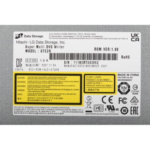 Привод DVD-RW LG GTC2N черный SATA slim внутренний oem Привод DVD-RW LG GTC2N черный SATA slim внутренний oem