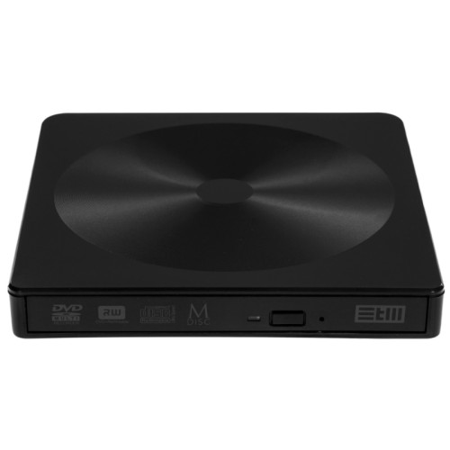 Внешний оптический DVD привод/ DVD-RW ext. Black Slim Ret USB3.0+TYPE-C