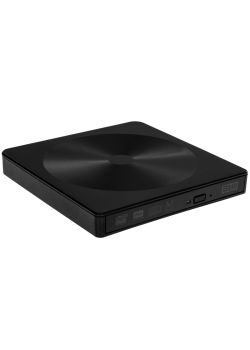 Внешний оптический DVD привод/ DVD-RW ext. Black Slim Ret USB3.0+TYPE-C