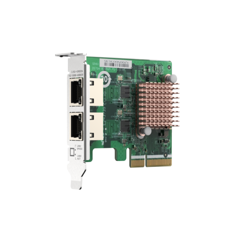 Сетевая карта/ QNAP QXG-2G2T-I225 2-port 2.5 GbE network expansion card, Controller I225-LM, PCIe Gen2 x2, 3 x Brackets included (Full-height, Low-profile and Specialized for QNAP NAS) Сетевая карта/ QNAP QXG-2G2T-I225 2-port 2.5 GbE network expansion card, Controller I225-LM, PCIe Gen2 x2, 3 x Brackets included (Full-height, Low-profile and Specialized for QNAP NAS)