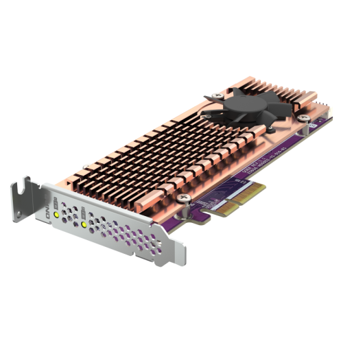 Плата расширения/ QNAP QM2-2P-344A 2 x M.2 22110 or 2280 PCIe (Gen3 x4) NVMe SSD slots, Low-profile flat and Full-height brackets included.
