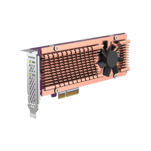 Плата расширения/ QNAP QM2-2P-344A 2 x M.2 22110 or 2280 PCIe (Gen3 x4) NVMe SSD slots, Low-profile flat and Full-height brackets included.