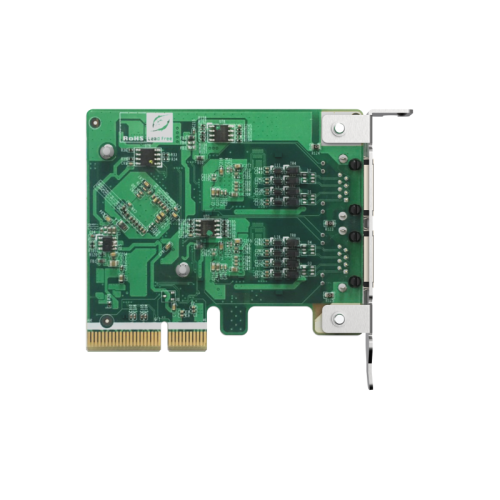 Сетевая карта/ QNAP QXG-2G2T-I225 2-port 2.5 GbE network expansion card, Controller I225-LM, PCIe Gen2 x2, 3 x Brackets included (Full-height, Low-profile and Specialized for QNAP NAS) Сетевая карта/ QNAP QXG-2G2T-I225 2-port 2.5 GbE network expansion card, Controller I225-LM, PCIe Gen2 x2, 3 x Brackets included (Full-height, Low-profile and Specialized for QNAP NAS)