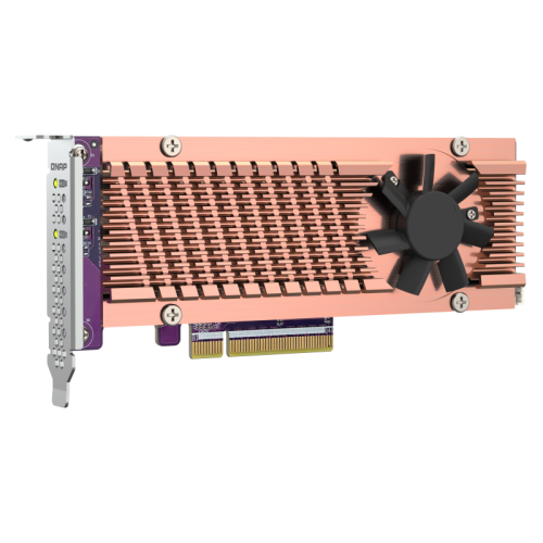 Плата расширения/ QNAP QM2-2P-384A 2 x M.2 22110 or 2280 PCIe (Gen3 x8) NVMe SSD slots. Low-profile flat and Full-height brackets included. Плата расширения/ QNAP QM2-2P-384A 2 x M.2 22110 or 2280 PCIe (Gen3 x8) NVMe SSD slots. Low-profile flat and Full-height brackets included.