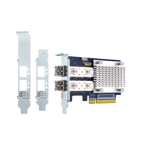Сетевая карта/ QNAP QXP-16G2FC Dual-port Fiber Channel adapter, 2 x 16 Gb / s SFP +, PCIe Gen3 x8. For QTS OS ONLY Сетевая карта/ QNAP QXP-16G2FC Dual-port Fiber Channel adapter, 2 x 16 Gb / s SFP +, PCIe Gen3 x8. For QTS OS ONLY
