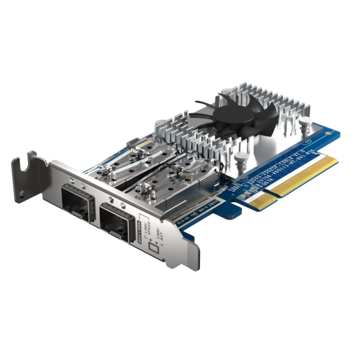 Сетевая карта/ QNAP QXG-25G2SF-CX6 Dual Port 25 GbE SFP28 PCIe Gen4 x8 NIC Сетевая карта/ QNAP QXG-25G2SF-CX6 Dual Port 25 GbE SFP28 PCIe Gen4 x8 NIC