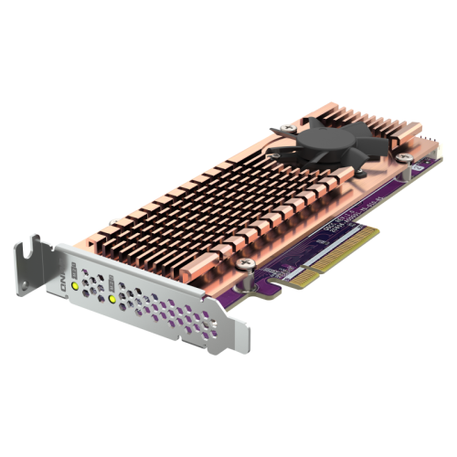 Плата расширения/ QNAP QM2-2P-384A 2 x M.2 22110 or 2280 PCIe (Gen3 x8) NVMe SSD slots. Low-profile flat and Full-height brackets included. Плата расширения/ QNAP QM2-2P-384A 2 x M.2 22110 or 2280 PCIe (Gen3 x8) NVMe SSD slots. Low-profile flat and Full-height brackets included.