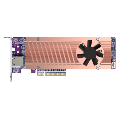Карта расширения/ QNAP QM2-2P410G1T 2x M.2 22110/2280 NVMe SSD expansion card. Interface PCIe Gen4 x 8, 1 port 10 GbE BASE-T. Карта расширения/ QNAP QM2-2P410G1T 2x M.2 22110/2280 NVMe SSD expansion card. Interface PCIe Gen4 x 8, 1 port 10 GbE BASE-T.
