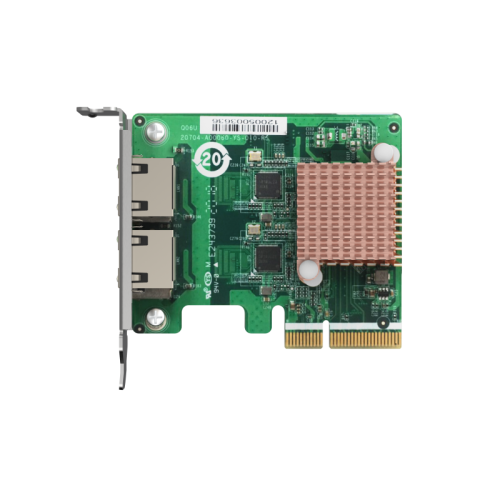 Сетевая карта/ QNAP QXG-2G2T-I225 2-port 2.5 GbE network expansion card, Controller I225-LM, PCIe Gen2 x2, 3 x Brackets included (Full-height, Low-profile and Specialized for QNAP NAS) Сетевая карта/ QNAP QXG-2G2T-I225 2-port 2.5 GbE network expansion card, Controller I225-LM, PCIe Gen2 x2, 3 x Brackets included (Full-height, Low-profile and Specialized for QNAP NAS)