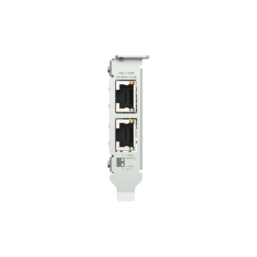 Сетевая карта/ QNAP QXG-10G2T Dual-port BASET 10GbE network expansion card; low-profile form factor; PCIe Gen3 x4 Сетевая карта/ QNAP QXG-10G2T Dual-port BASET 10GbE network expansion card; low-profile form factor; PCIe Gen3 x4