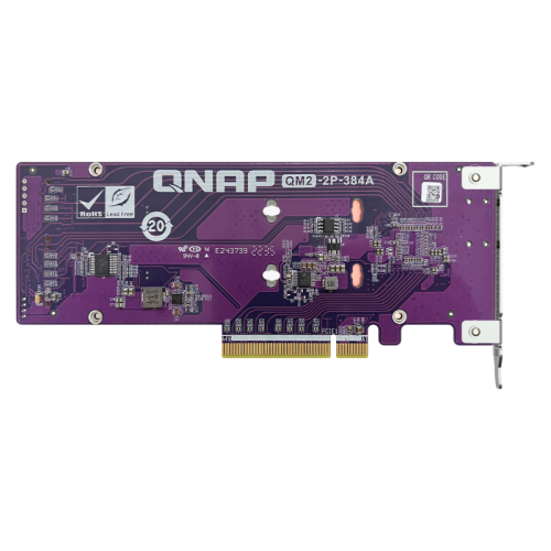 Плата расширения/ QNAP QM2-2P-384A 2 x M.2 22110 or 2280 PCIe (Gen3 x8) NVMe SSD slots. Low-profile flat and Full-height brackets included. Плата расширения/ QNAP QM2-2P-384A 2 x M.2 22110 or 2280 PCIe (Gen3 x8) NVMe SSD slots. Low-profile flat and Full-height brackets included.