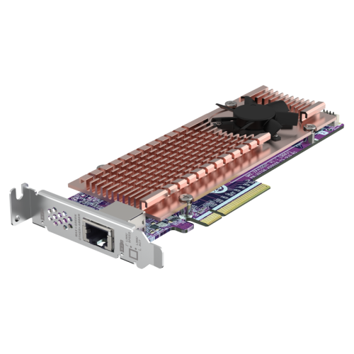 Карта расширения/ QNAP QM2-2P410G1T 2x M.2 22110/2280 NVMe SSD expansion card. Interface PCIe Gen4 x 8, 1 port 10 GbE BASE-T. Карта расширения/ QNAP QM2-2P410G1T 2x M.2 22110/2280 NVMe SSD expansion card. Interface PCIe Gen4 x 8, 1 port 10 GbE BASE-T.