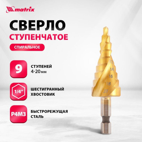 Сверло Matrix 72356 универсал. Дл=73мм (1пред.) для дрелей