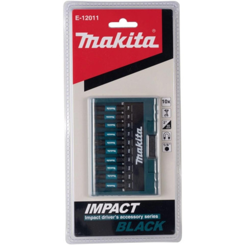 Набор бит Makita Impact Black (E-12011) по каф/керамогр/стек (10пред.) для шуруповертов